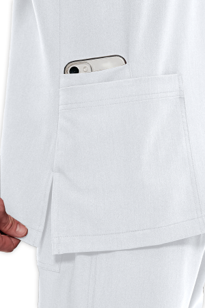 LAME Uniform Erkek Scrubs Üst 5–Cepli – Beyaz