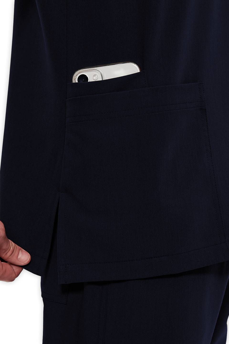 LAME Uniform Erkek Scrubs Üst 5–Cepli – Lacivert