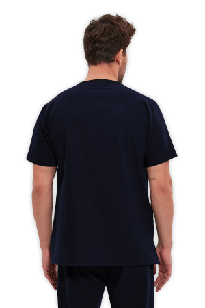 LAME Uniform Erkek Scrubs Üst 5–Cepli – Lacivert