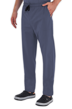 LAME Uniform Erkek Scrubs Pantolon – Açık Gri