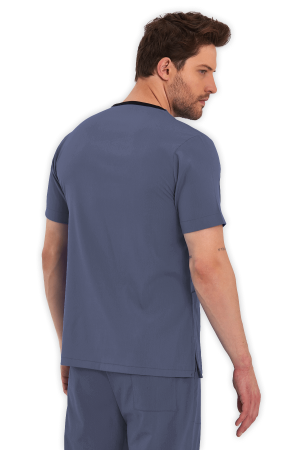 LAME Uniform Erkek Scrubs Üst – Açık Gri
