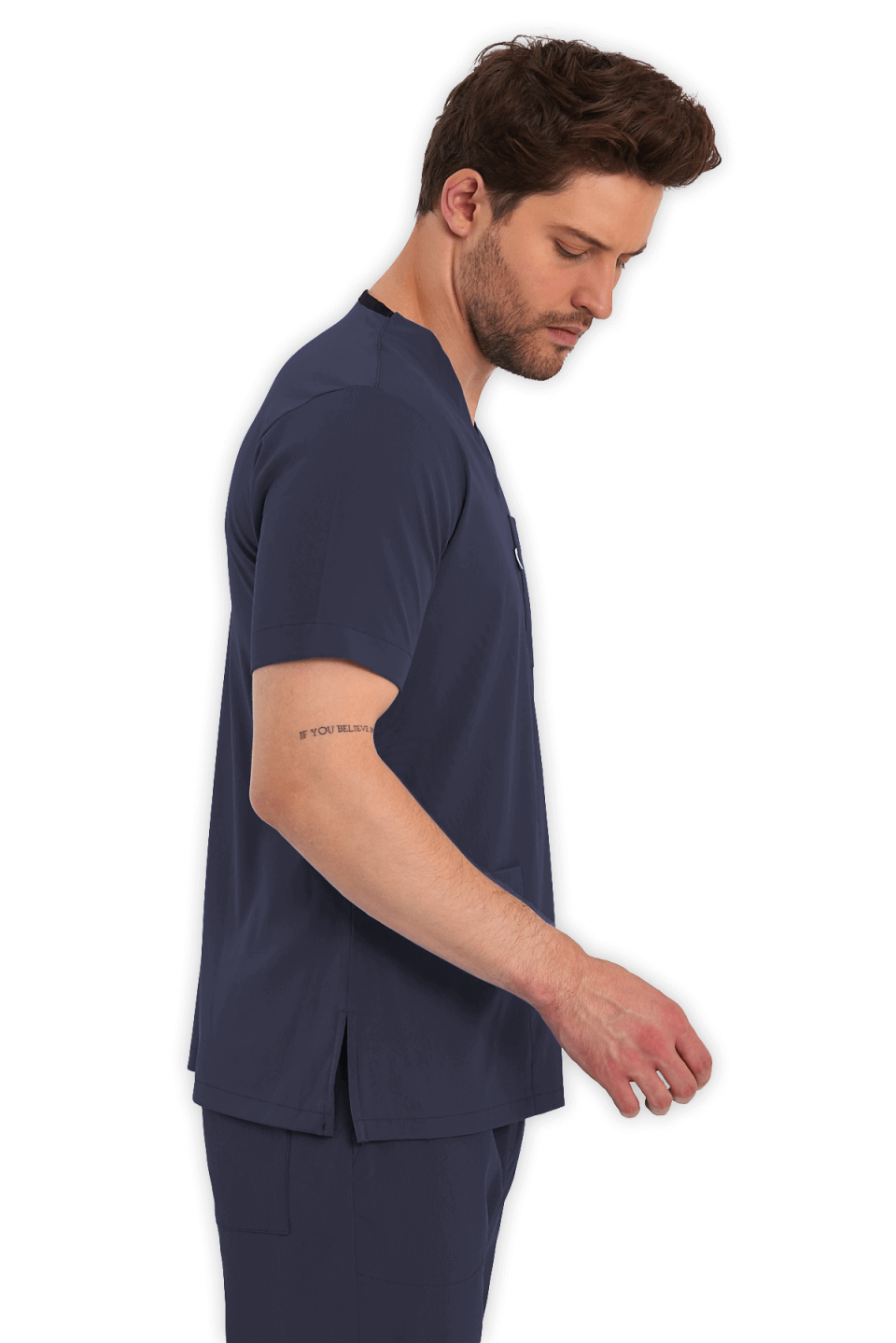 LAME Uniform Erkek Scrubs Üst – Antrasit