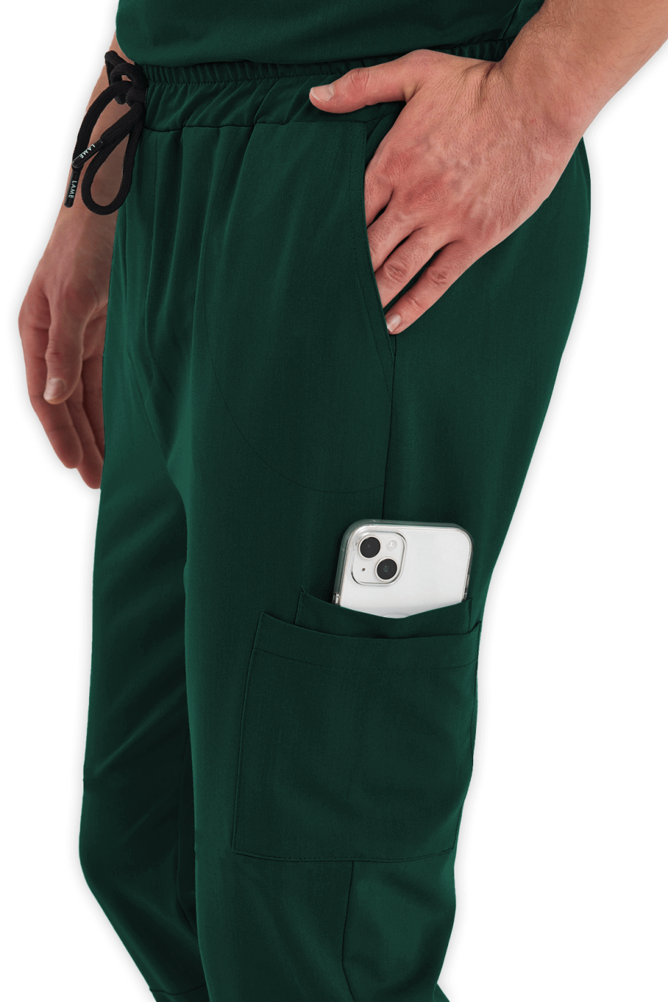 LAME Uniform Erkek Scrubs Pantolon Kargo Cepli – Avcı Yeşili
