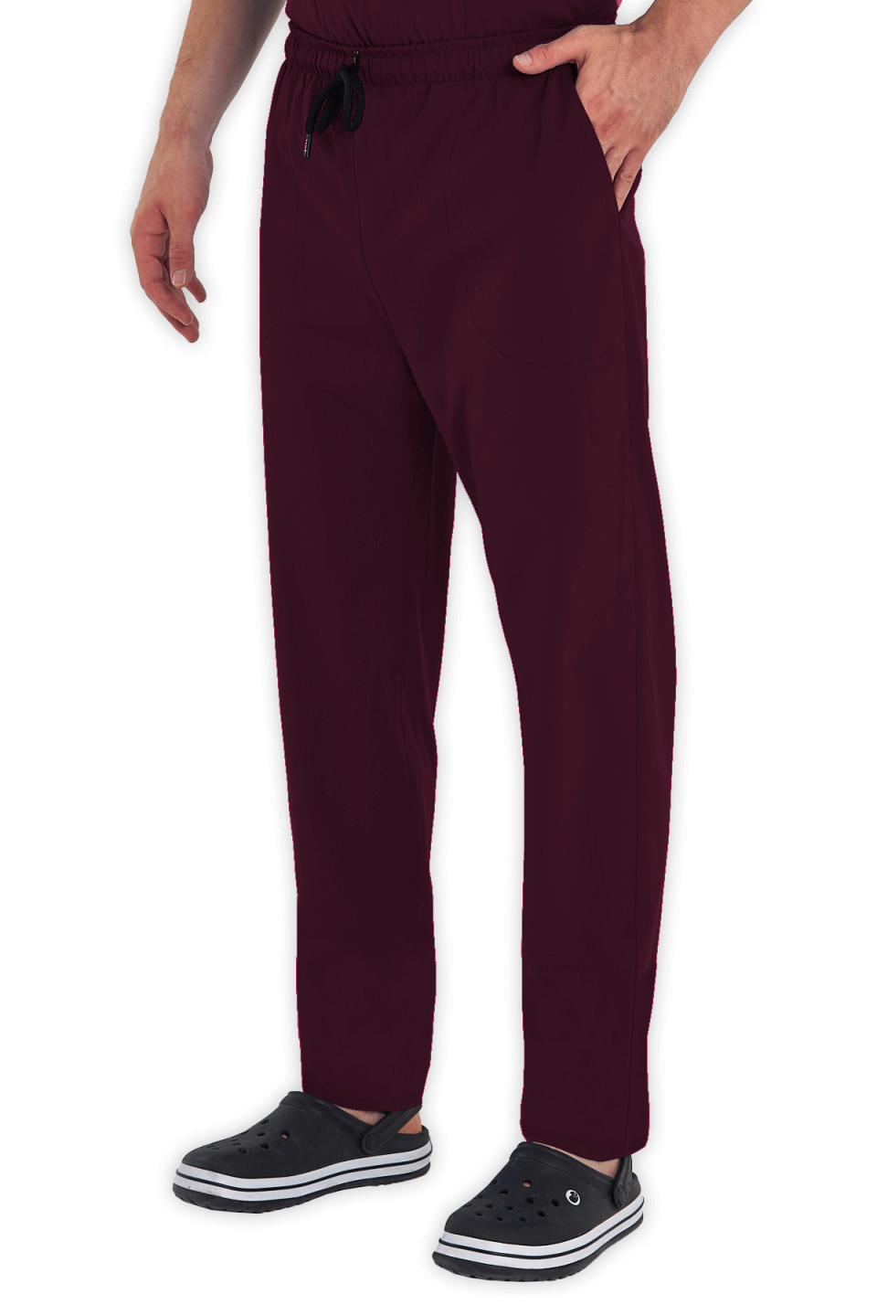 LAME Uniform Erkek Scrubs Pantolon – Bordo