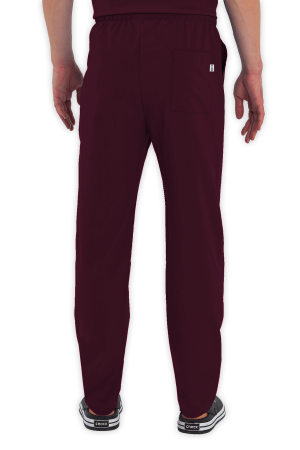 LAME Uniform Erkek Scrubs Pantolon – Bordo