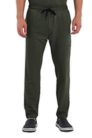 LAME Uniform Erkek Scrubs Pantolon Kargo Cepli – Haki