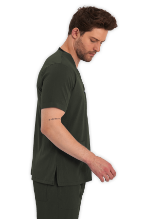 LAME Uniform Erkek Scrubs Üst – Haki