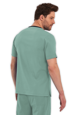 LAME Uniform Erkek Scrubs Üst – Mint Yeşili
