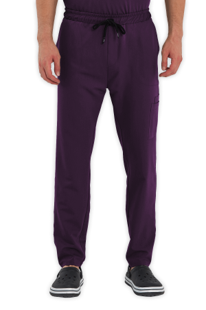 LAME Uniform Erkek Scrubs Pantolon Kargo Cepli – Mürdüm