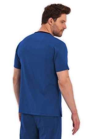 LAME Uniform Erkek Scrubs Üst – Petrol Mavisi