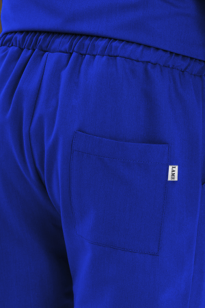LAME Uniform Erkek Scrubs Pantolon Kargo Cepli – Saks Mavisi