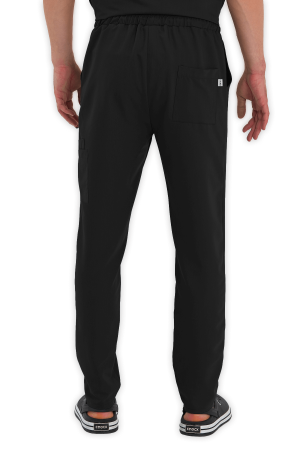 LAME Uniform Erkek Scrubs Pantolon Kargo Cepli – Siyah