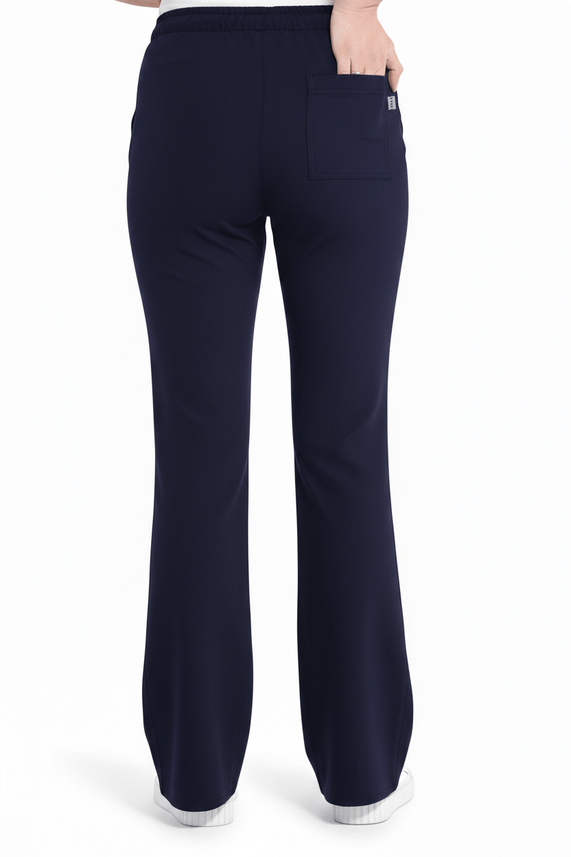LAME Uniform Kadın Scrubs Pantolon İspanyol Paça – Lacivert