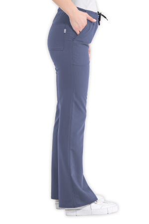 LAME Uniform Kadın Scrubs Pantolon İspanyol Paça – Açık Gri