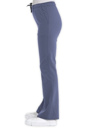 LAME Uniform Kadın Scrubs Pantolon İspanyol Paça – Açık Gri