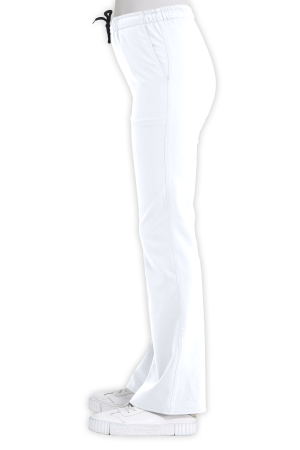 LAME Uniform Kadın Scrubs Pantolon İspanyol Paça – Beyaz