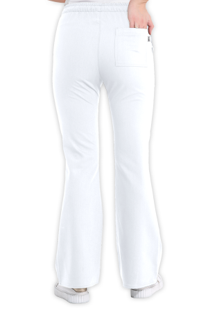 LAME Uniform Kadın Scrubs Pantolon İspanyol Paça – Beyaz