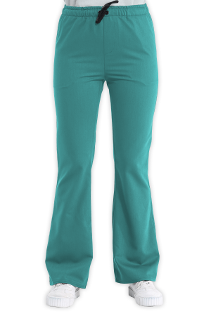 LAME Uniform Kadın Scrubs Pantolon İspanyol Paça – Cerrahi Yeşil