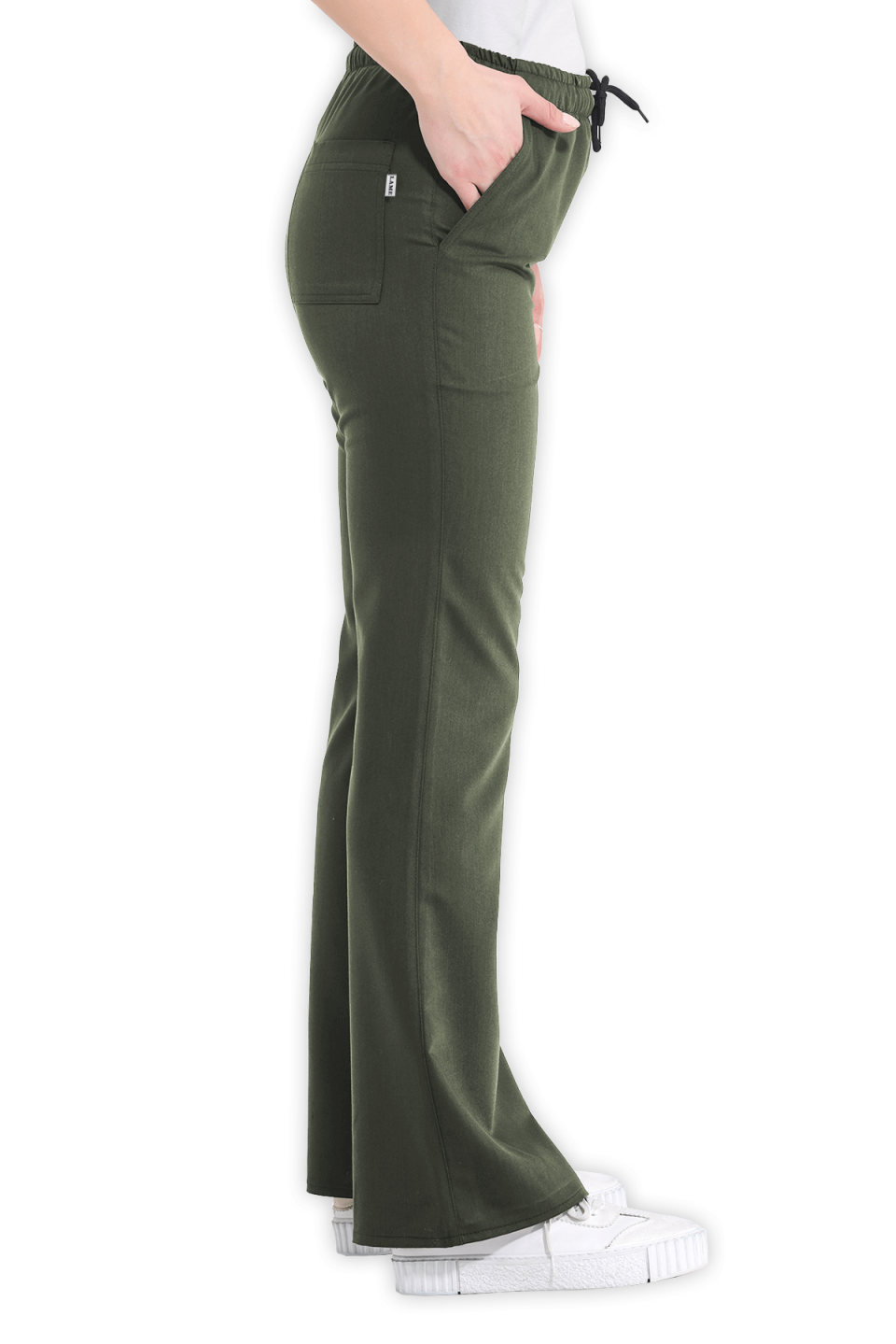 LAME Uniform Kadın Scrubs Pantolon İspanyol Paça – Haki