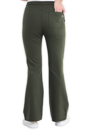 LAME Uniform Kadın Scrubs Pantolon İspanyol Paça – Haki