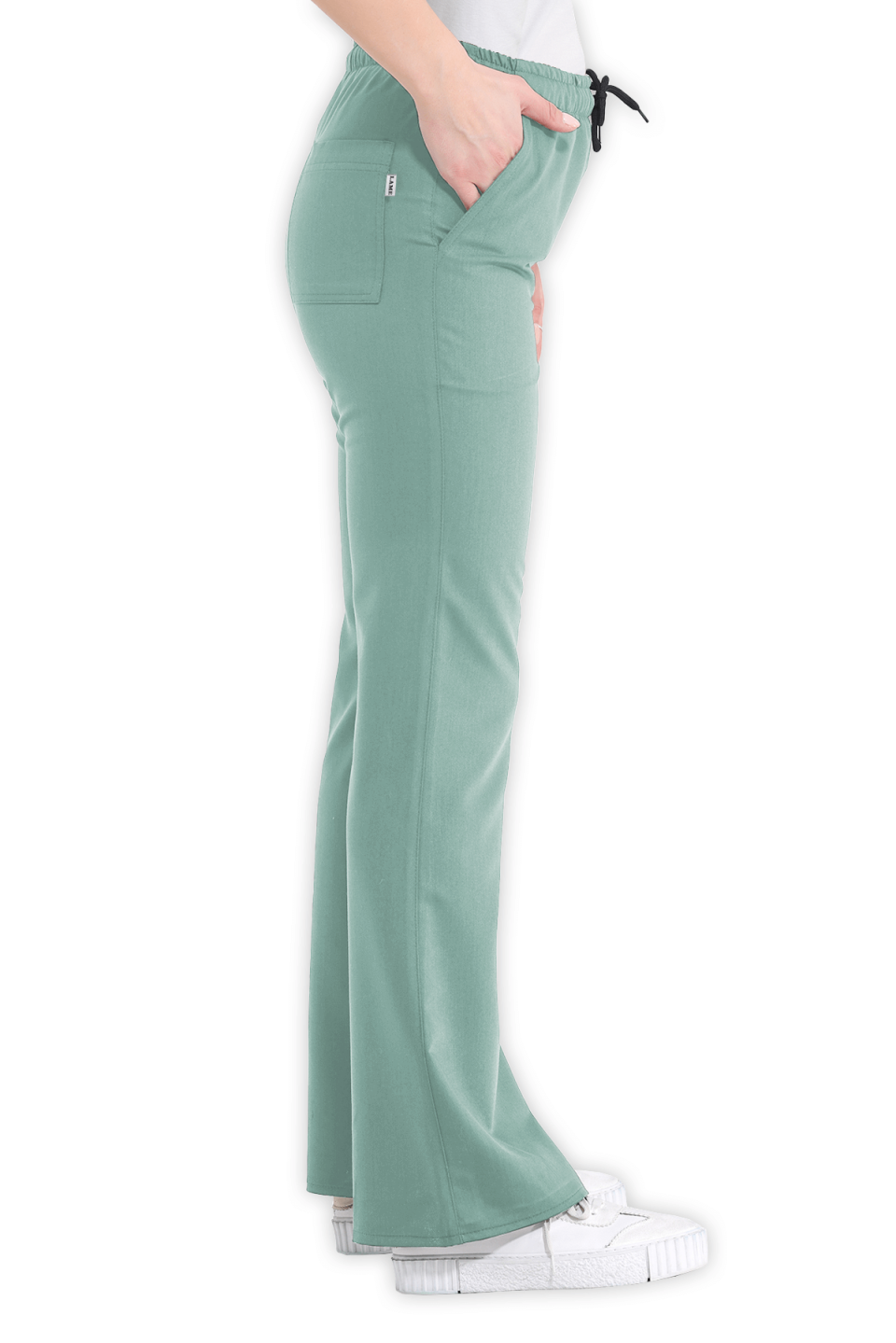 LAME Uniform Kadın Scrubs Pantolon İspanyol Paça – Mint Yeşili