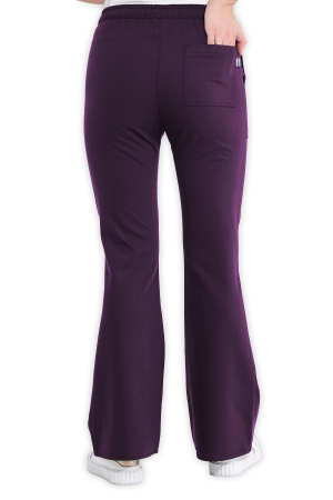 LAME Uniform Kadın Scrubs Pantolon İspanyol Paça – Mürdüm