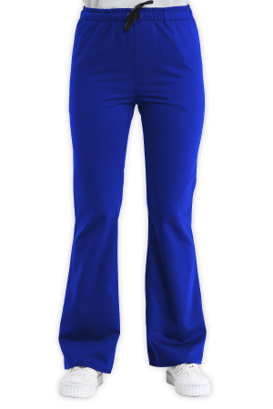 LAME Uniform Kadın Scrubs Pantolon İspanyol Paça – Saks Mavisi