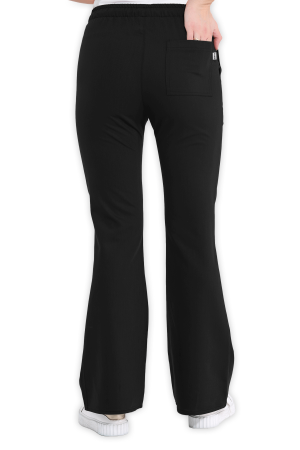 LAME Uniform Kadın Scrubs Pantolon İspanyol Paça – Siyah