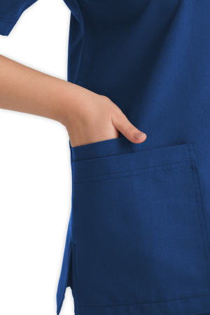 LAME Uniform Kadın Scrubs Üst 5–Cepli – Petrol Mavisi