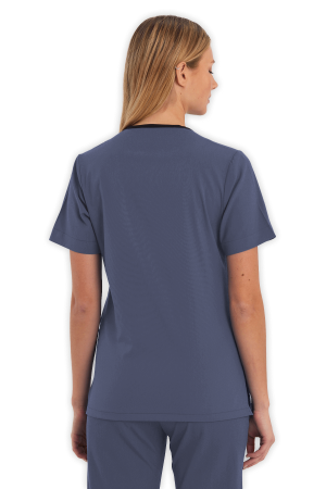LAME Uniform Kadın Scrubs Üst – Açık Gri