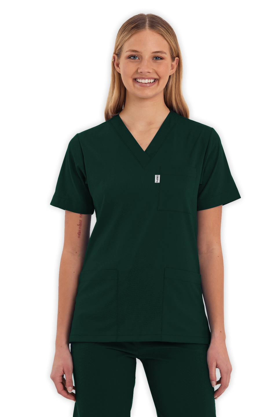 LAME Uniform Kadın Scrubs Takım – Avcı Yeşili
