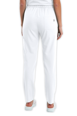 LAME Uniform Kadın Scrubs Pantolon Kargo Cepli – Beyaz