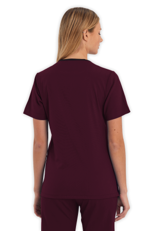 LAME Uniform Kadın Scrubs Üst – Bordo