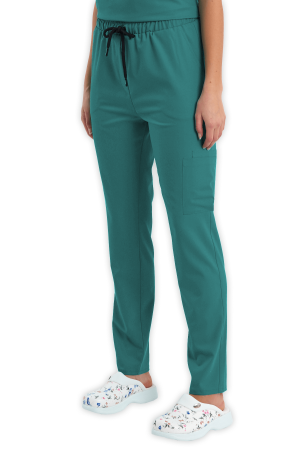 LAME Uniform Kadın Scrubs Pantolon Kargo Cepli – Cerrahi Yeşil