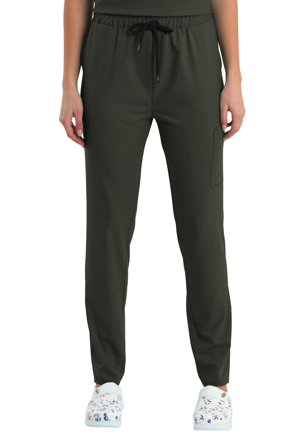 LAME Uniform Kadın Scrubs Pantolon Kargo Cepli – Haki
