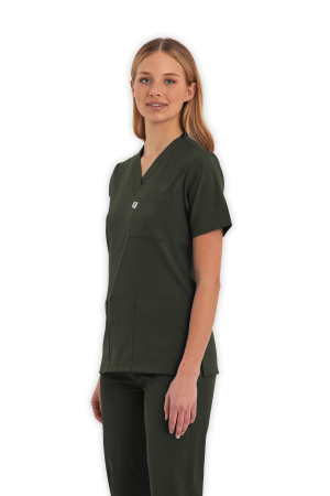 LAME Uniform Kadın Scrubs Üst – Haki