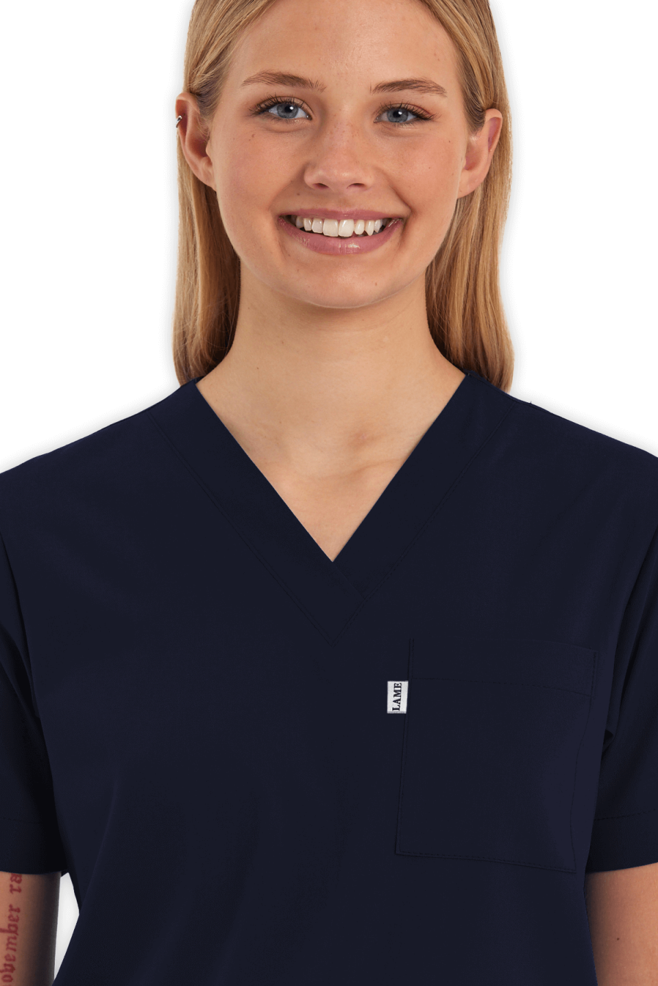 LAME Uniform Kadın Scrubs Üst – Lacivert