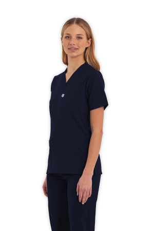 LAME Uniform Kadın Scrubs Üst – Lacivert