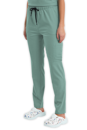 LAME Uniform Kadın Scrubs Pantolon Kargo Cepli – Mint Yeşili