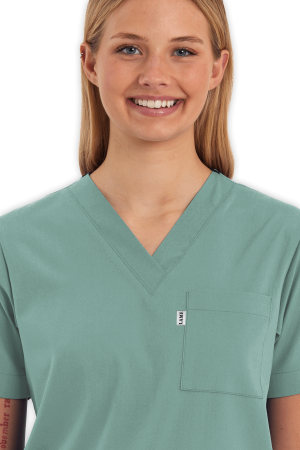 LAME Uniform Kadın Scrubs Üst – Mint Yeşili