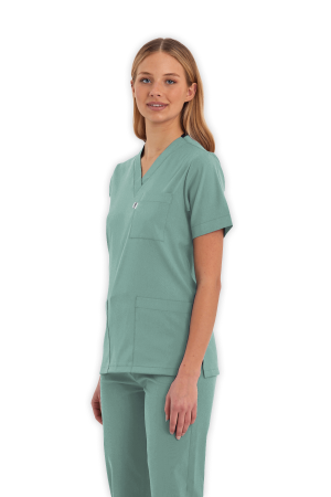 LAME Uniform Kadın Scrubs Üst – Mint Yeşili