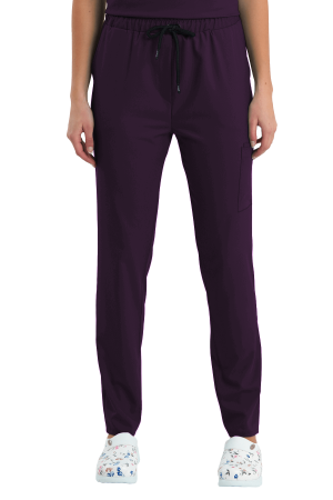 LAME Uniform Kadın Scrubs Pantolon Kargo Cepli – Mürdüm