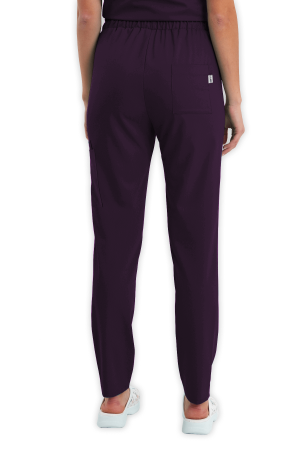 LAME Uniform Kadın Scrubs Pantolon Kargo Cepli – Mürdüm