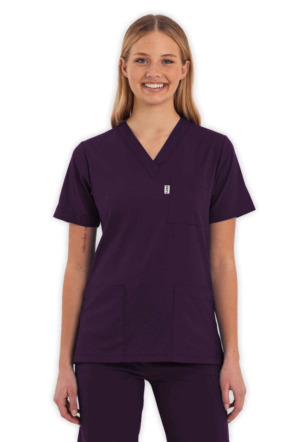 LAME Uniform Kadın Scrubs Takım – Mürdüm