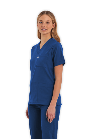 LAME Uniform Kadın Scrubs Üst – Petrol Mavisi