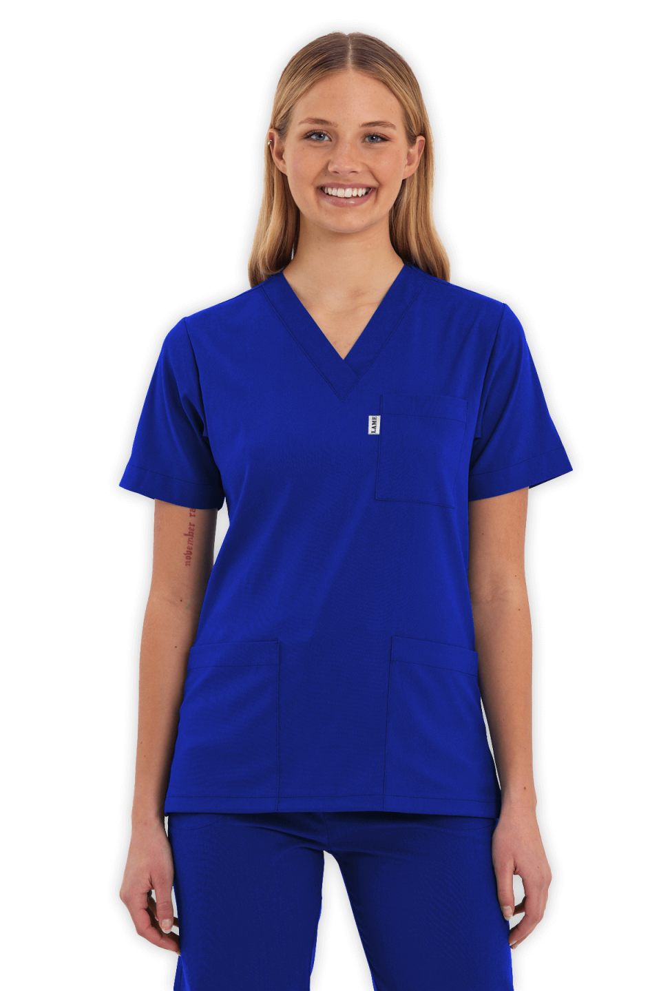 LAME Uniform Kadın Scrubs Takım – Saks Mavisi