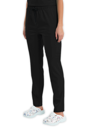 LAME Uniform Kadın Scrubs Pantolon Kargo Cepli – Siyah