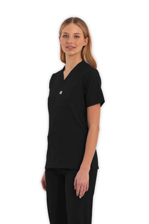 LAME Uniform Kadın Scrubs Üst – Siyah