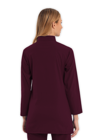 LAME Uniform Tesettür Scrubs Üst – Bordo