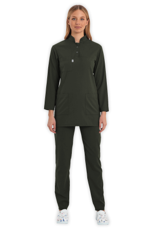 LAME Uniform Tesettür Scrubs Takım – Haki